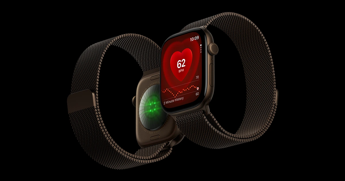 Apple's Apple Watch Series 12 product image on a light background, showing the watch face and band.