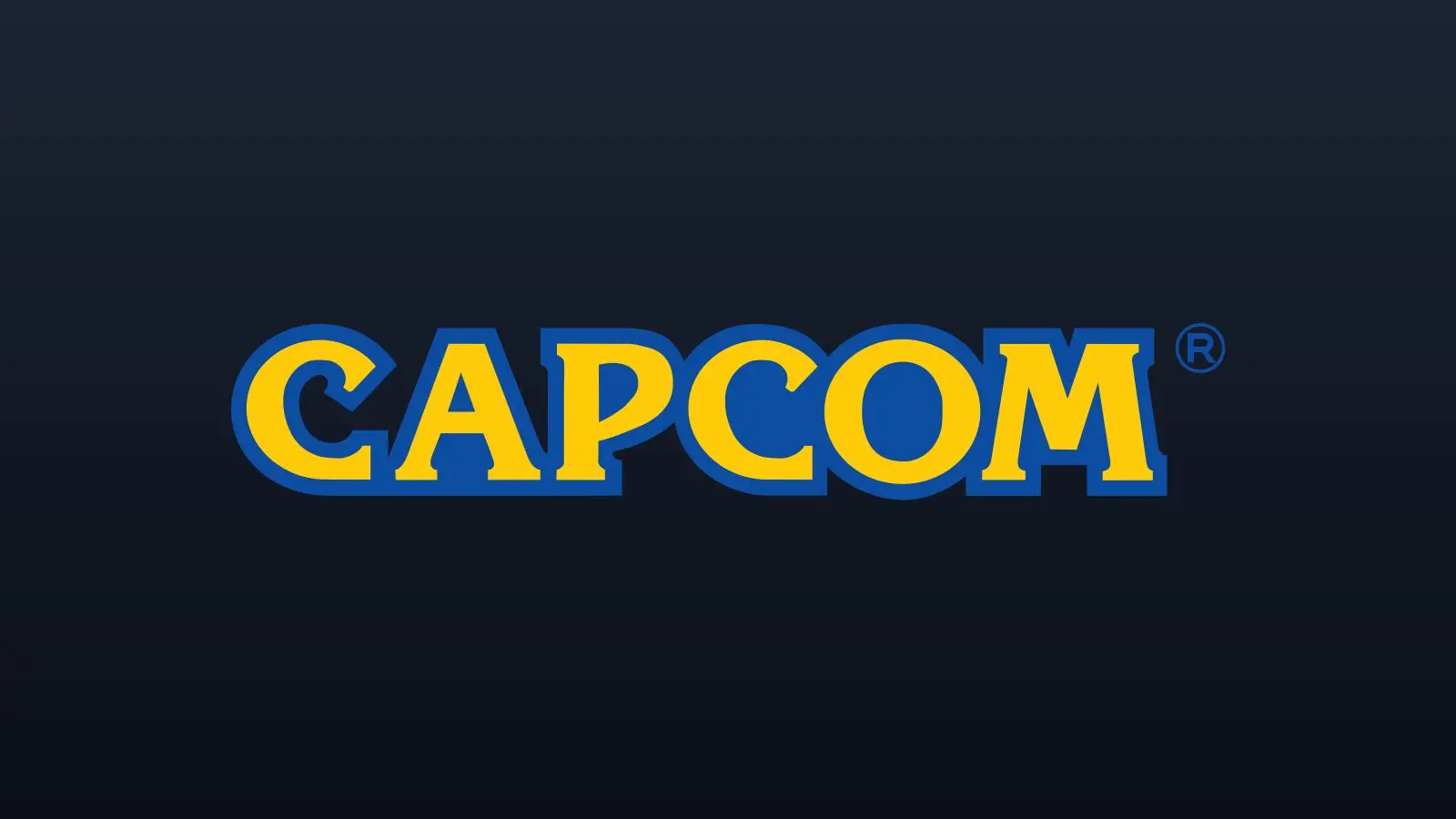 The yellow and blue Capcom wordmark on a dark navy background.