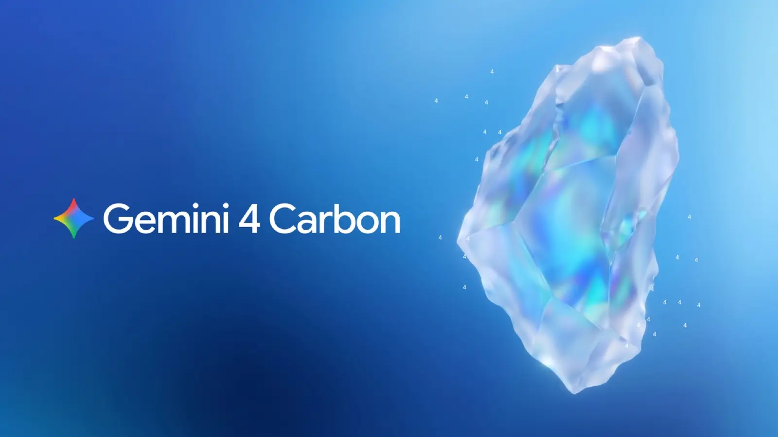 Google announcement graphic for Gemini 4 Carbon