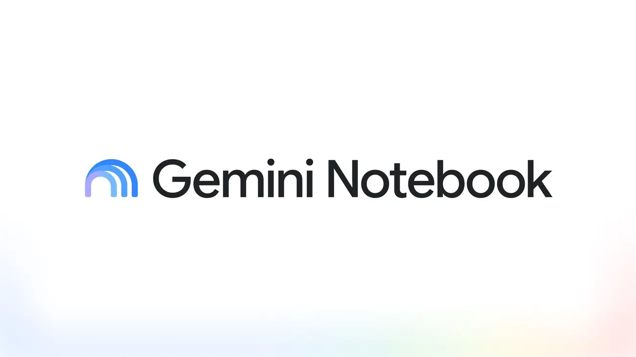 The words Gemini Notebook centered on a white background.
