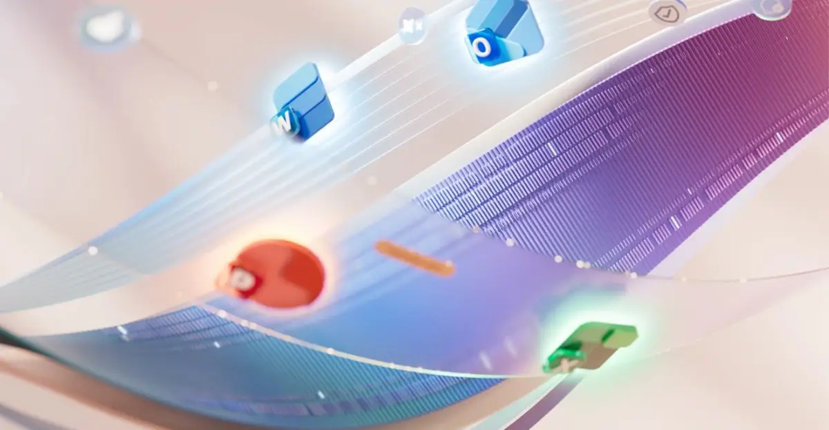 Microsoft 365 Premium artwork showing the Microsoft 365 logo and app icons on a dark background.