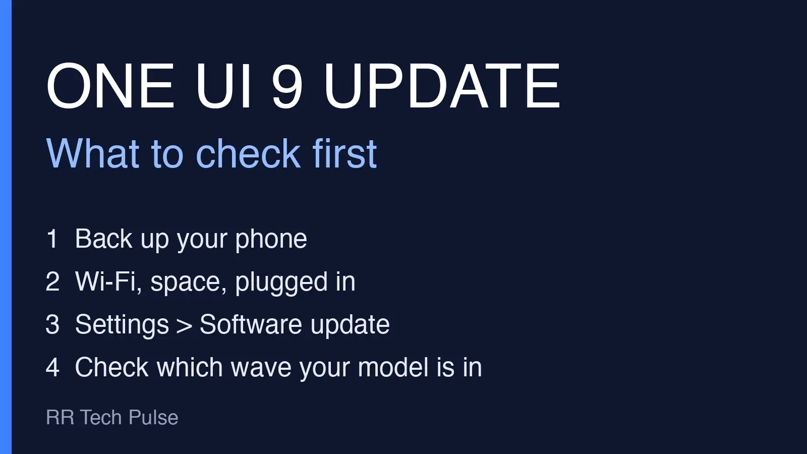 A Samsung Galaxy phone showing the Software update screen with One UI 9 available to download.