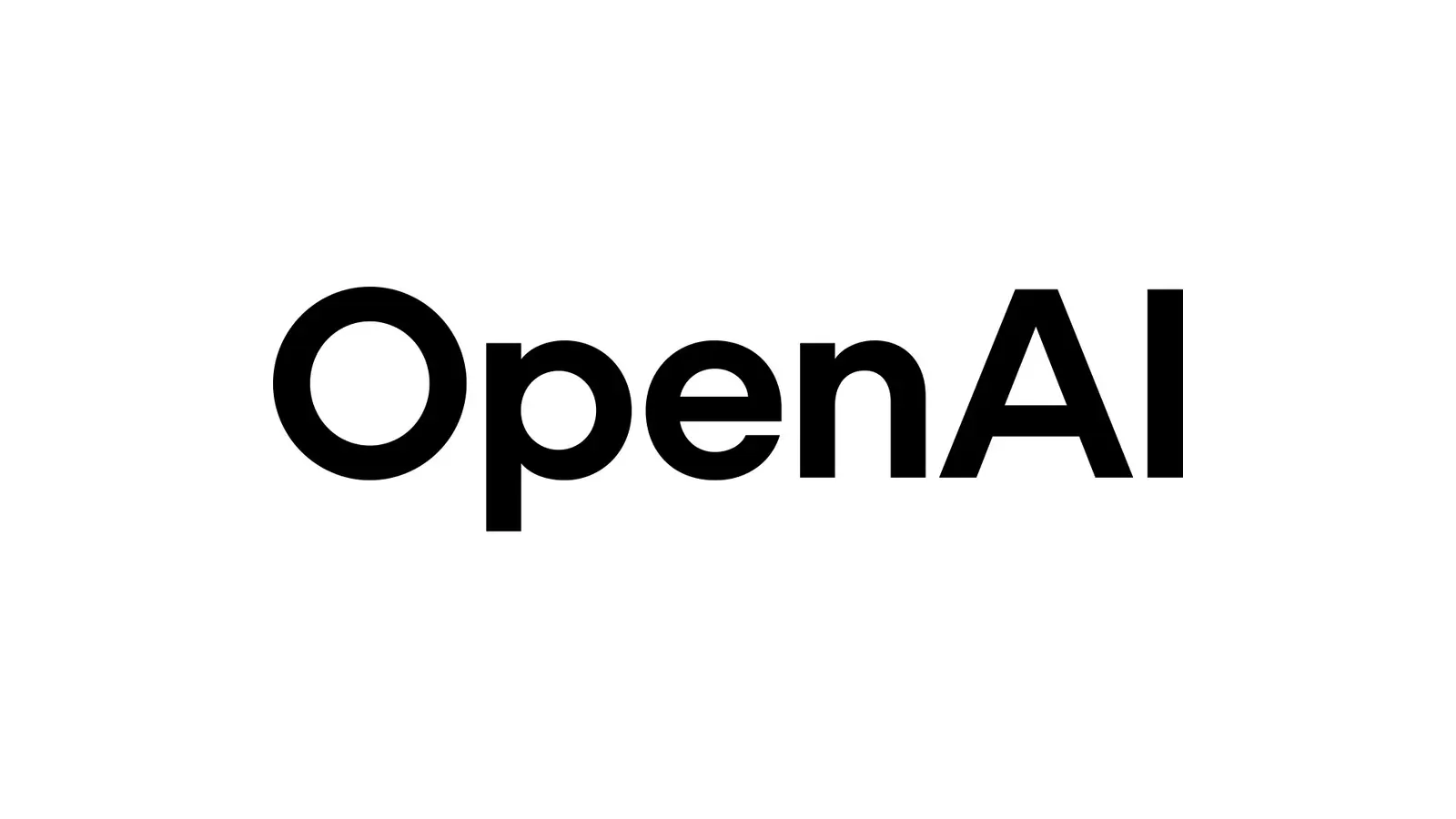 The word OpenAI in black capital-and-lowercase letters on a plain white background.