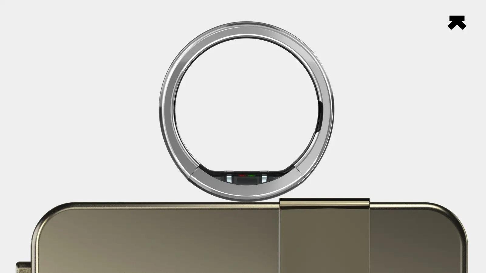 The Ultrahuman Ring Pro smart ring in a product render.