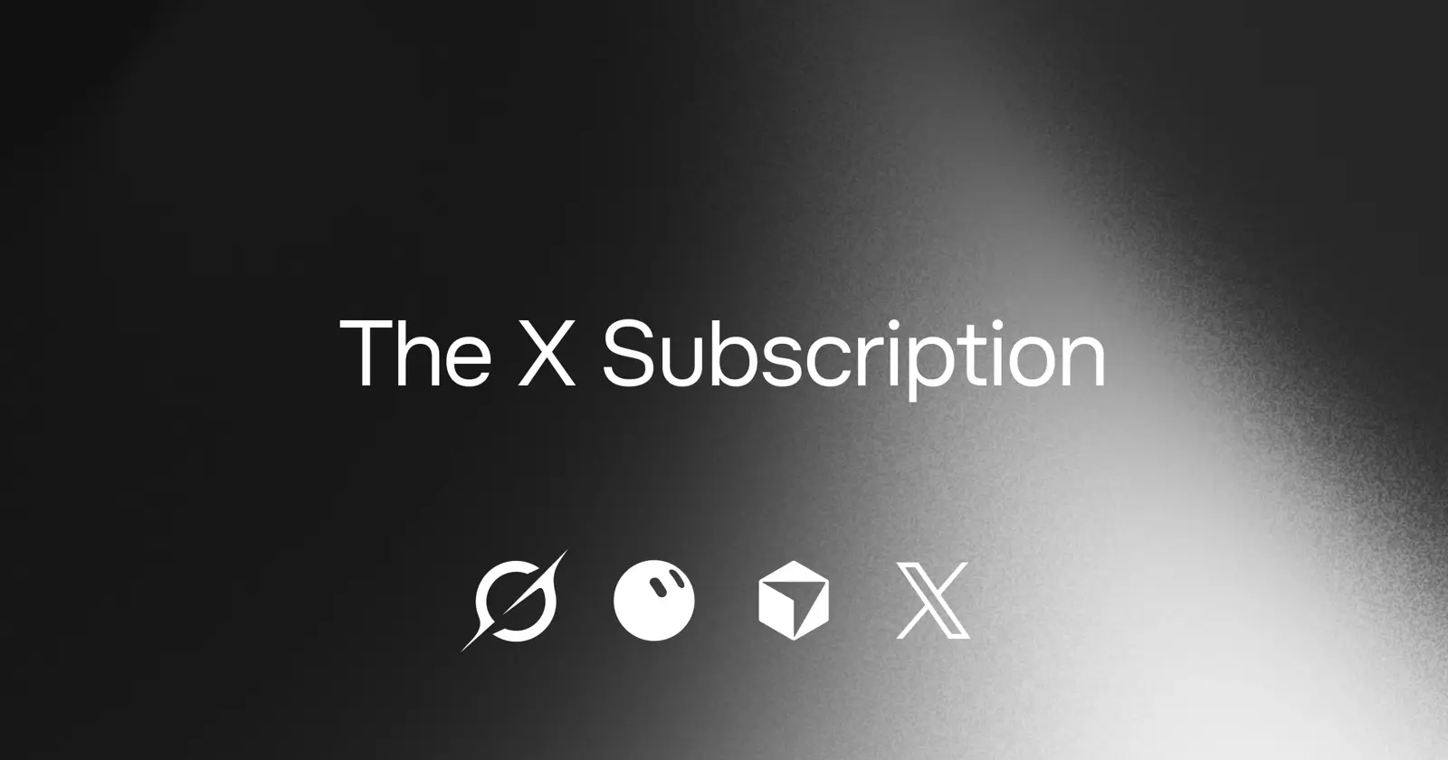 Title card reading The X Subscription, above the logos of Grok, Grok Bot, Cursor and X.